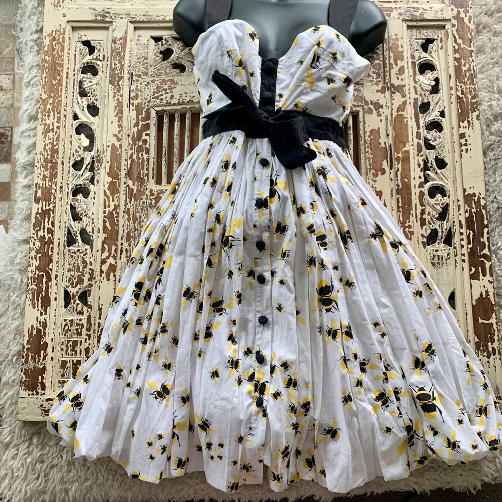 Diane Von Furstenberg White and Yellow Floral Dress